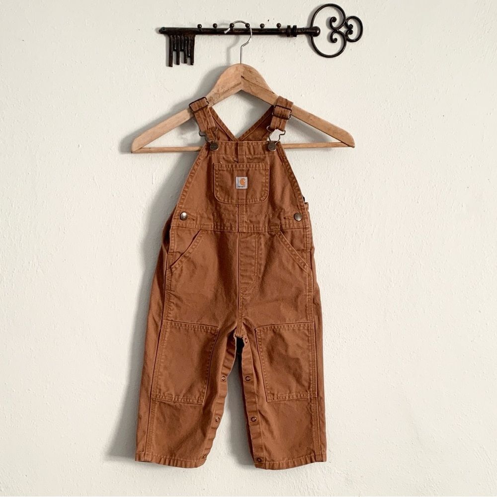 Carhartt Tan Kids Overalls size 24 months heavyweight